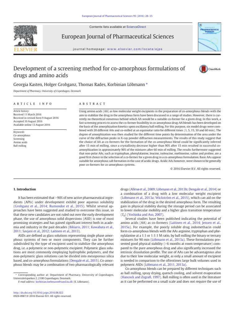 Process of Co Amorphous Dispersion | PDF | Polymers | Amorphous Solid