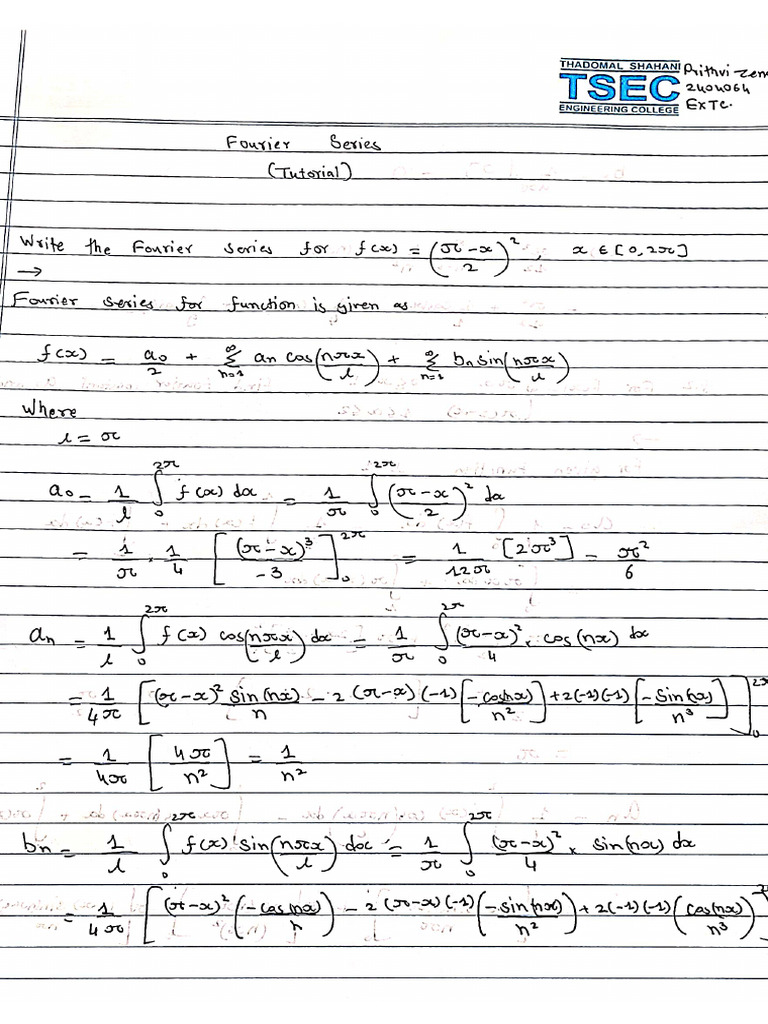 Fourier Series Tutorial | PDF