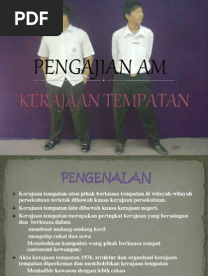 Akta Kerajaan Tempatan 1976 Pengajian Am