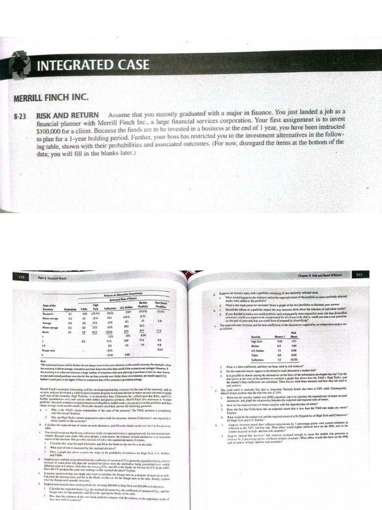 Chapter 8 Integrated Case | PDF