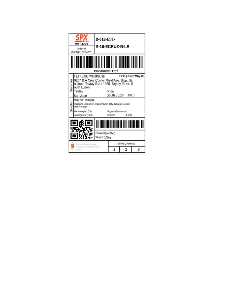 Return Label | PDF