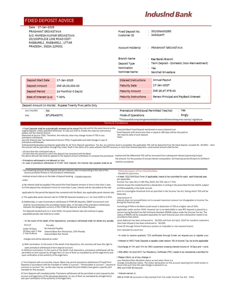 FD - Receipt (1) .PDF - 20260113 - 132254 - 0000 | PDF | Interest ...