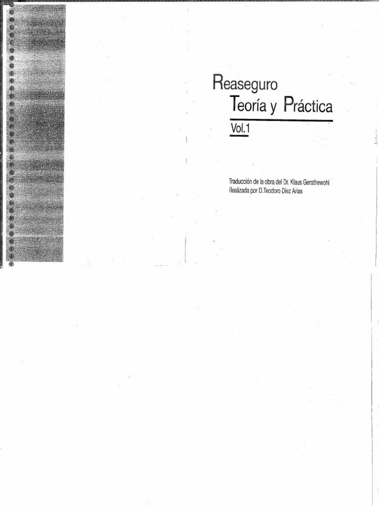 Copia de Reaseguro Teoria y Practica (Aleman) | PDF