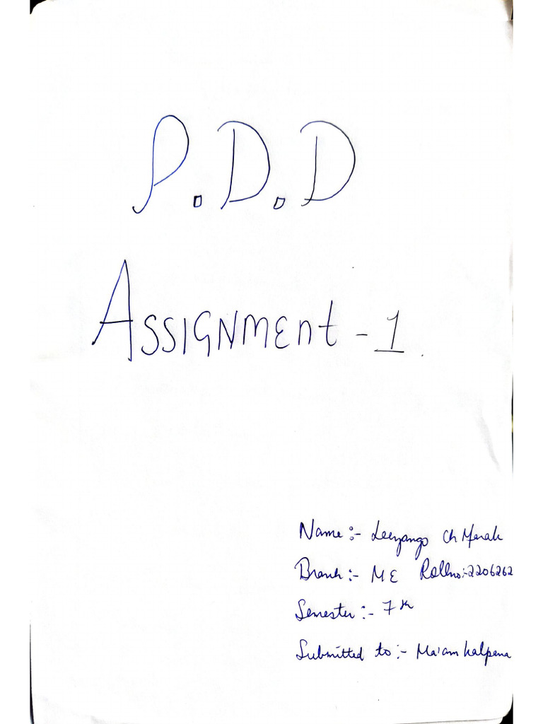 PDD Asgn1 | PDF