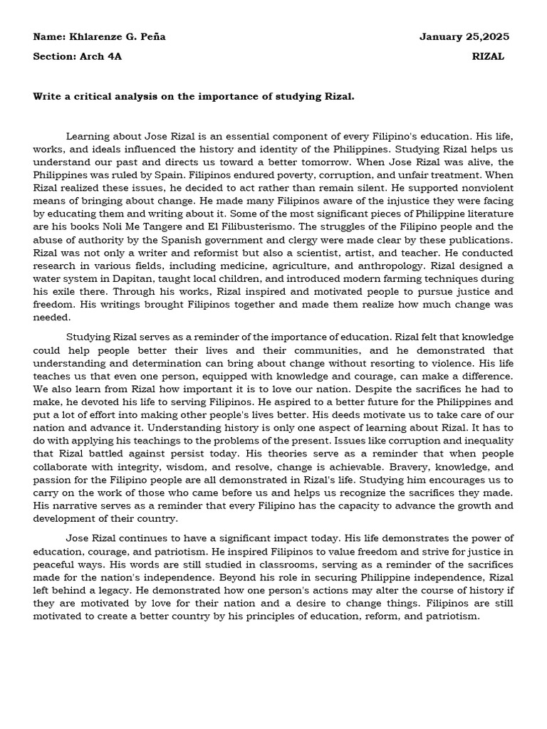 Rizal | PDF | Philippines | Courage