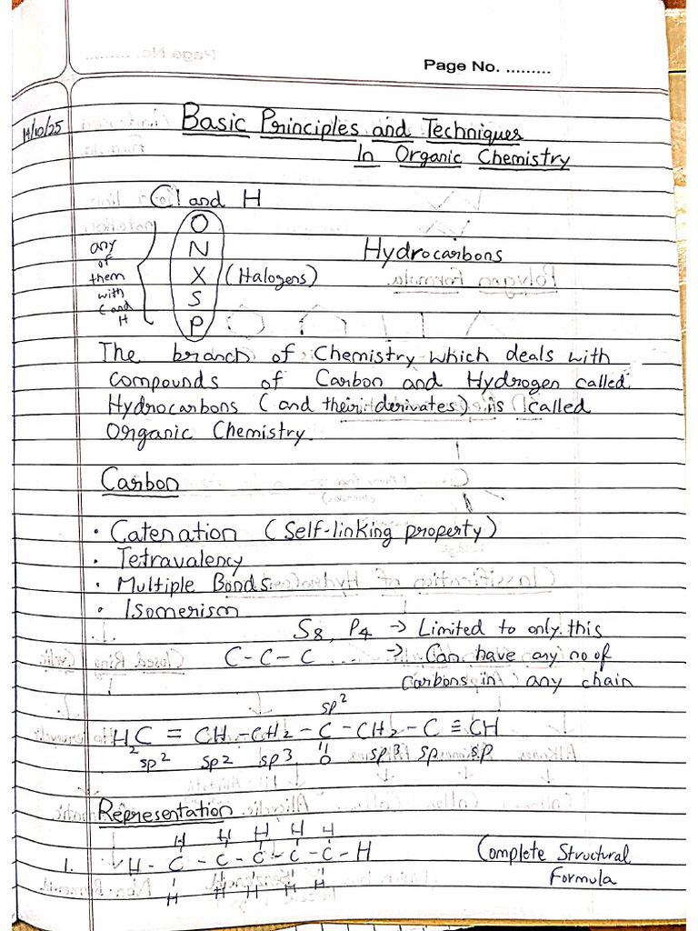 General Organic Chemistry Class 11 Notes | PDF