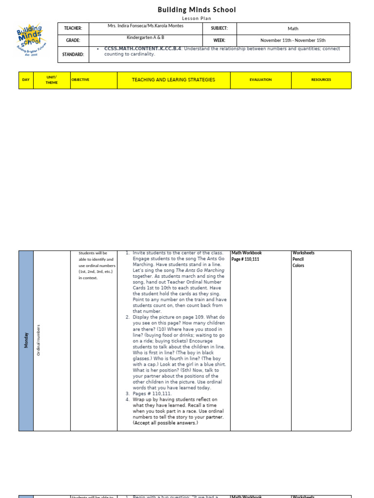 1731327102-Math Weekly Lesson Plan (Week 3) Q2 | PDF | Lesson Plan ...