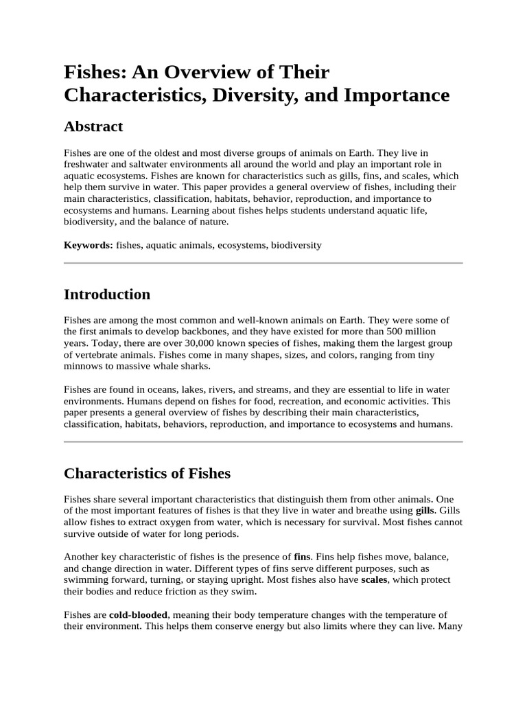 Fishes | PDF | Fish | Aquatic Ecosystem