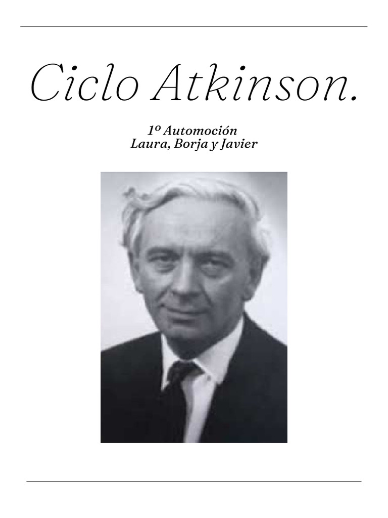 Ciclo Atkinson PDF | PDF | Termodinámica | Tecnología del motor