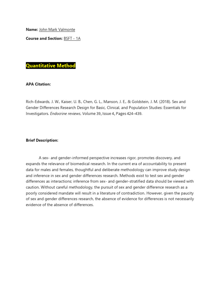 Learning Activity 1 | PDF | Qualitative Research | Methodology