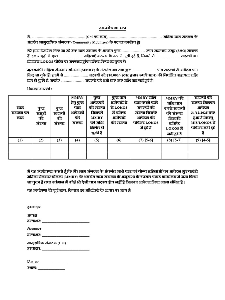 MMRY VO Declaration | PDF