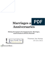 Genealogy Research Marriage Anniversary Records