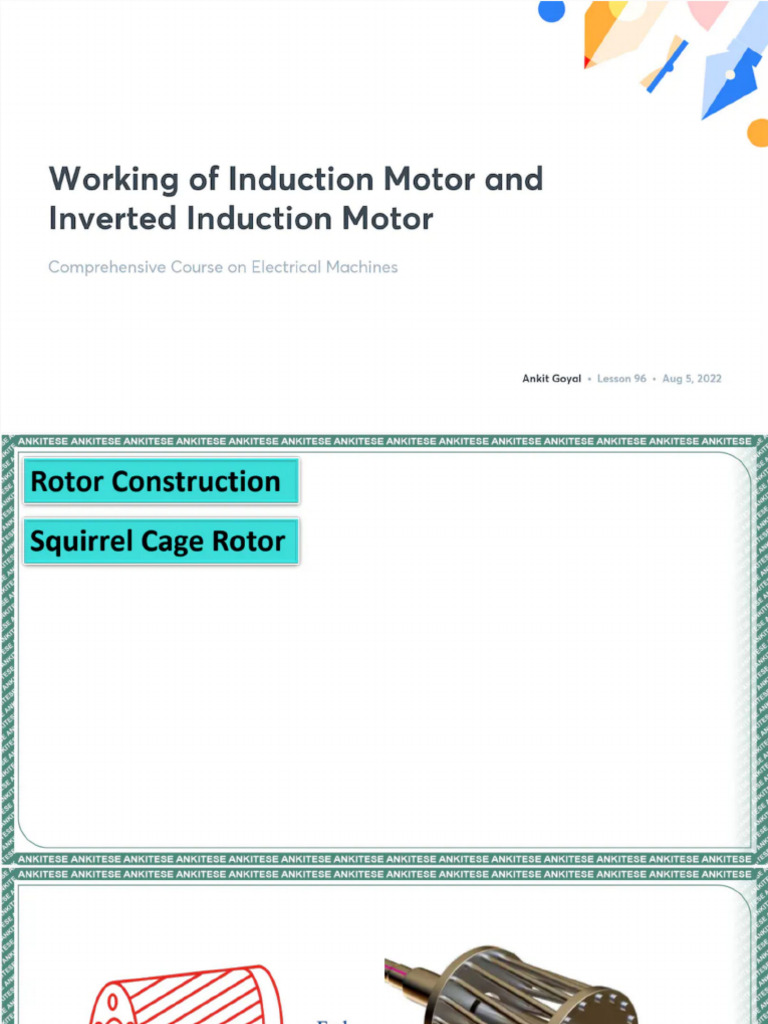 Working of Induction Motor and Inverted Induction Motor No Anno | PDF