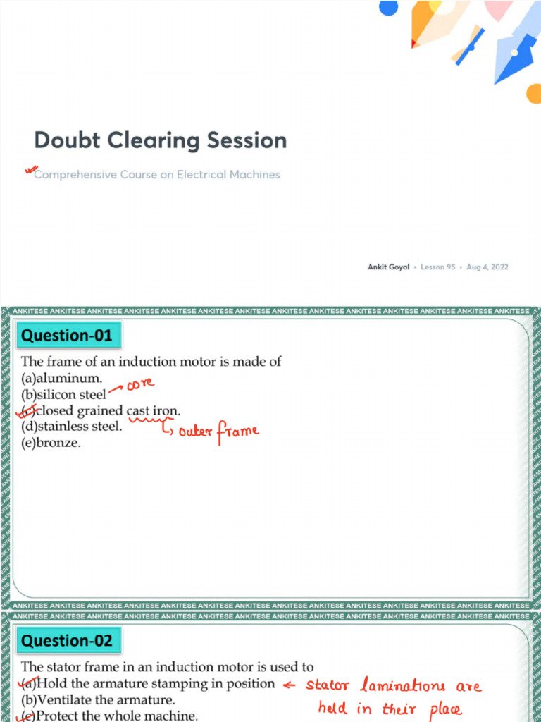 Doubt Clearing Session With Anno | PDF
