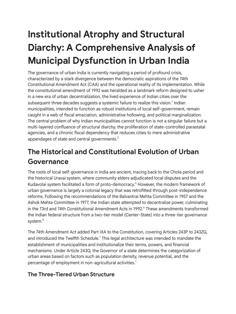 Indian Municipalities - Functioning Challenges and Reforms | PDF | Taxes