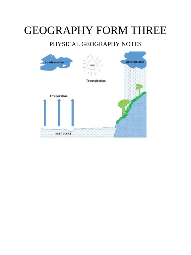 Geography Form Three Maarif | PDF | Atmosphere | Atmosphere Of Earth