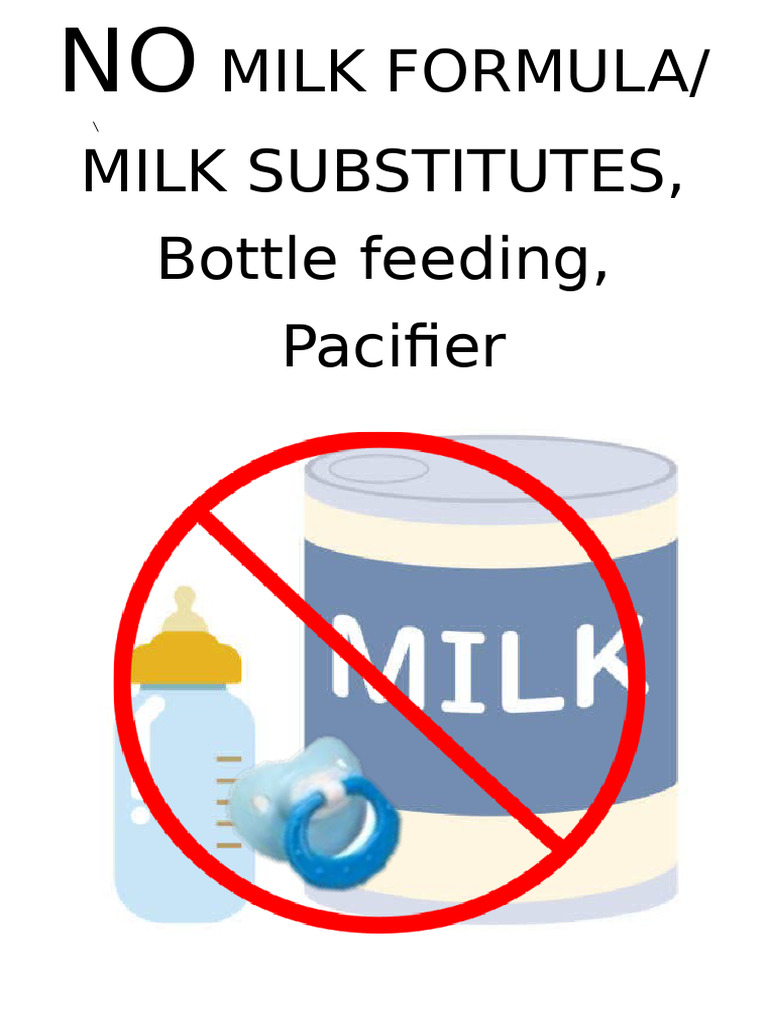 No Milk Formula Sign | PDF