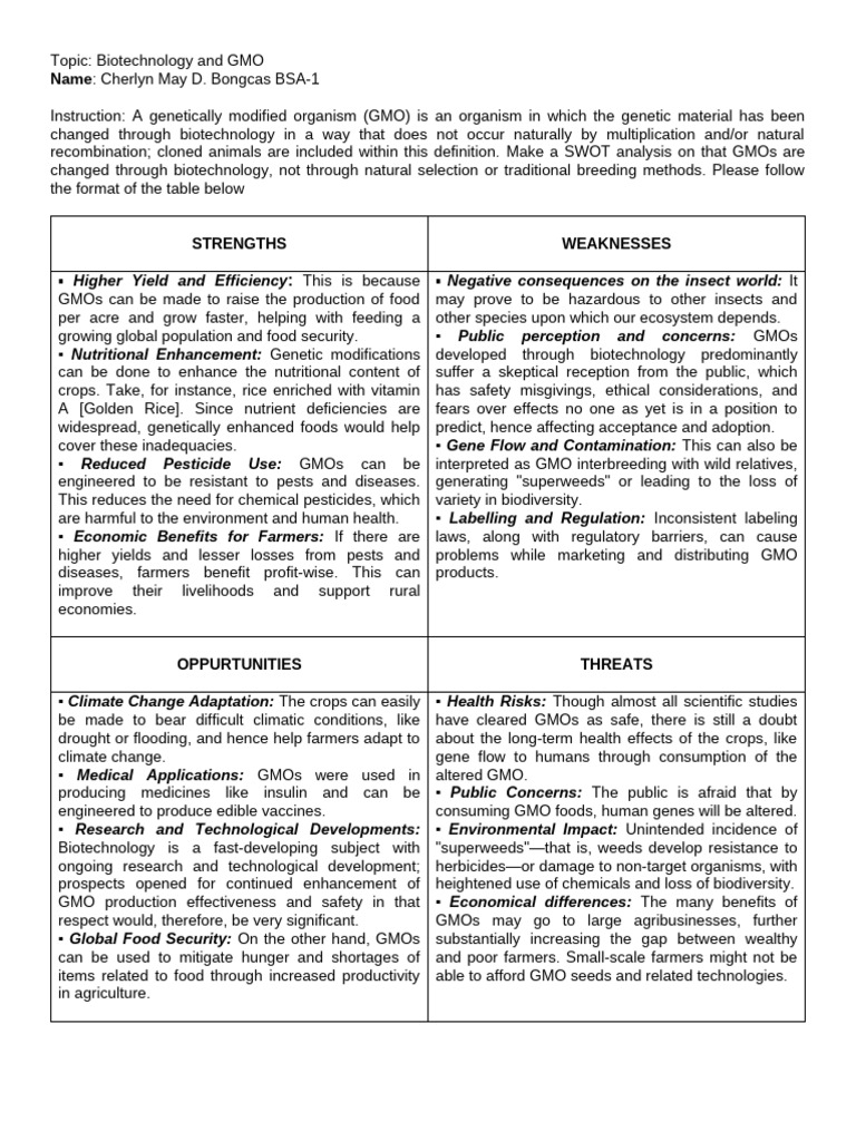 11.1 Biotechnology and Genetic Engineering | PDF | Genetically Modified ...