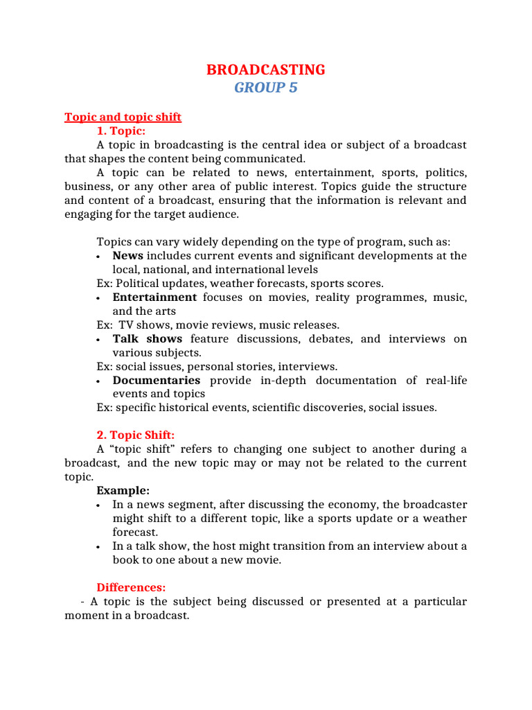 Broadcasting Group 8 | PDF | Documentary Film | News