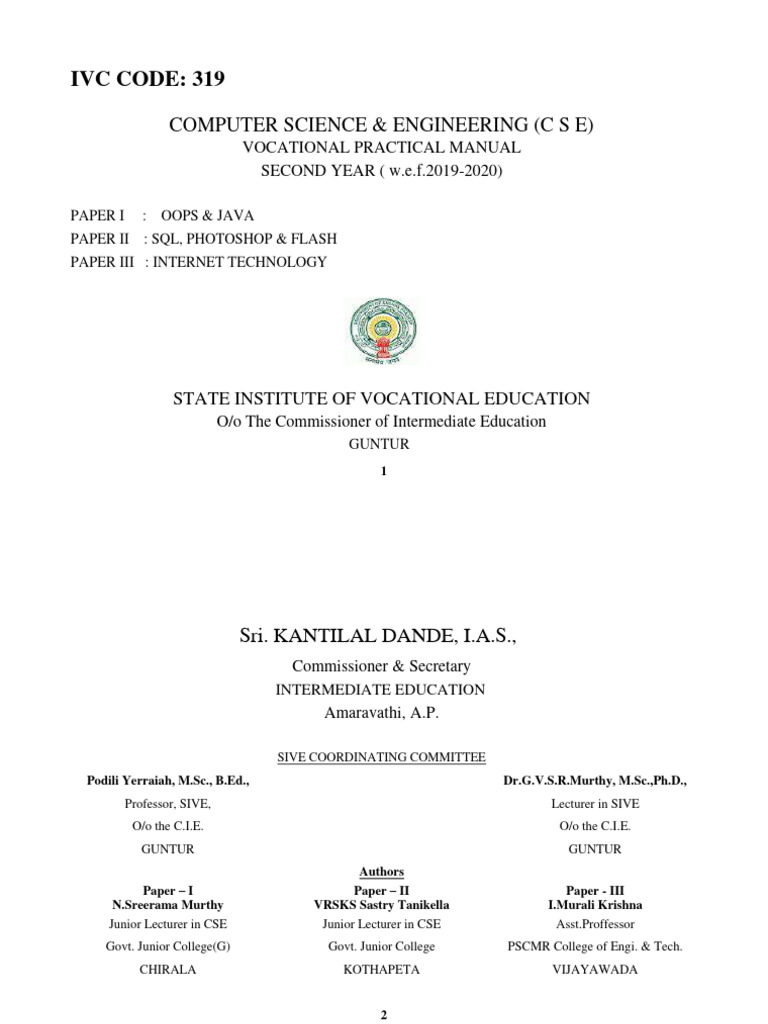 Cse - Practical Manual - 19 - Second Year-1 | PDF | Method (Computer ...