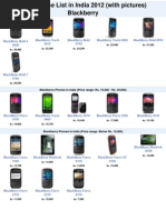 Mobile Price List in India 2012