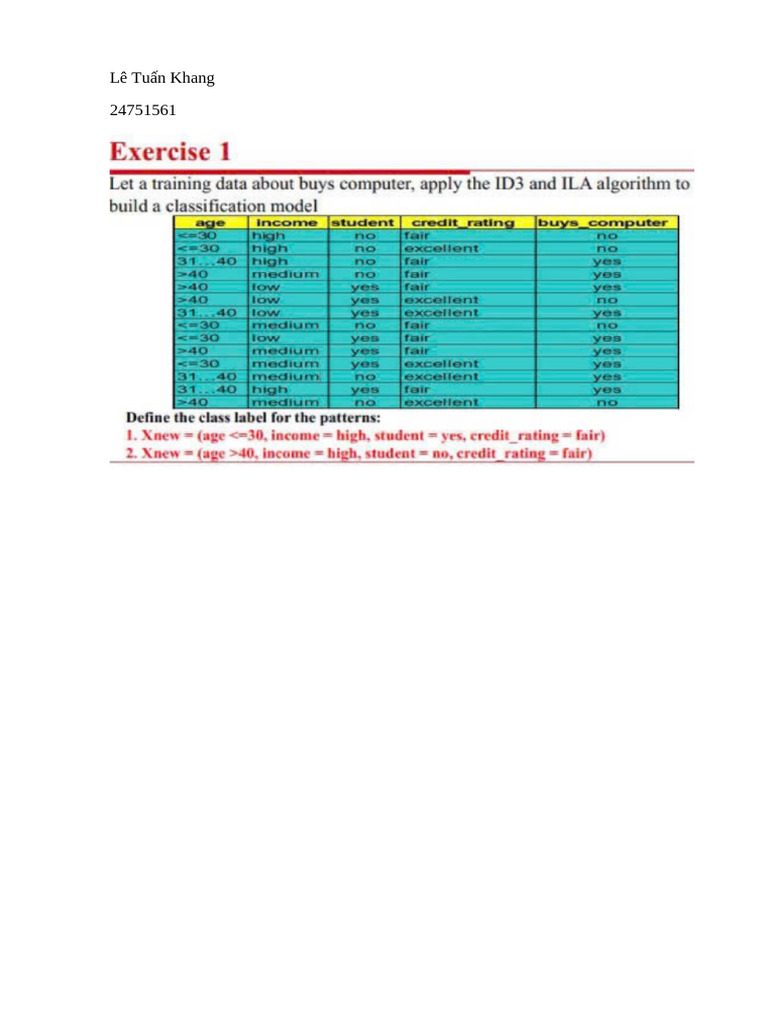 LeTuanKhang BT Classification | PDF