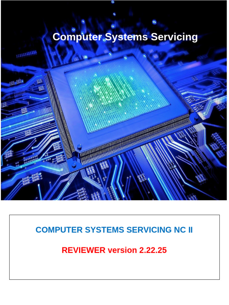 COMPUTER SYSTEMS SERVICING NC II REVIEWER-Updated-1-1 | PDF | Group ...