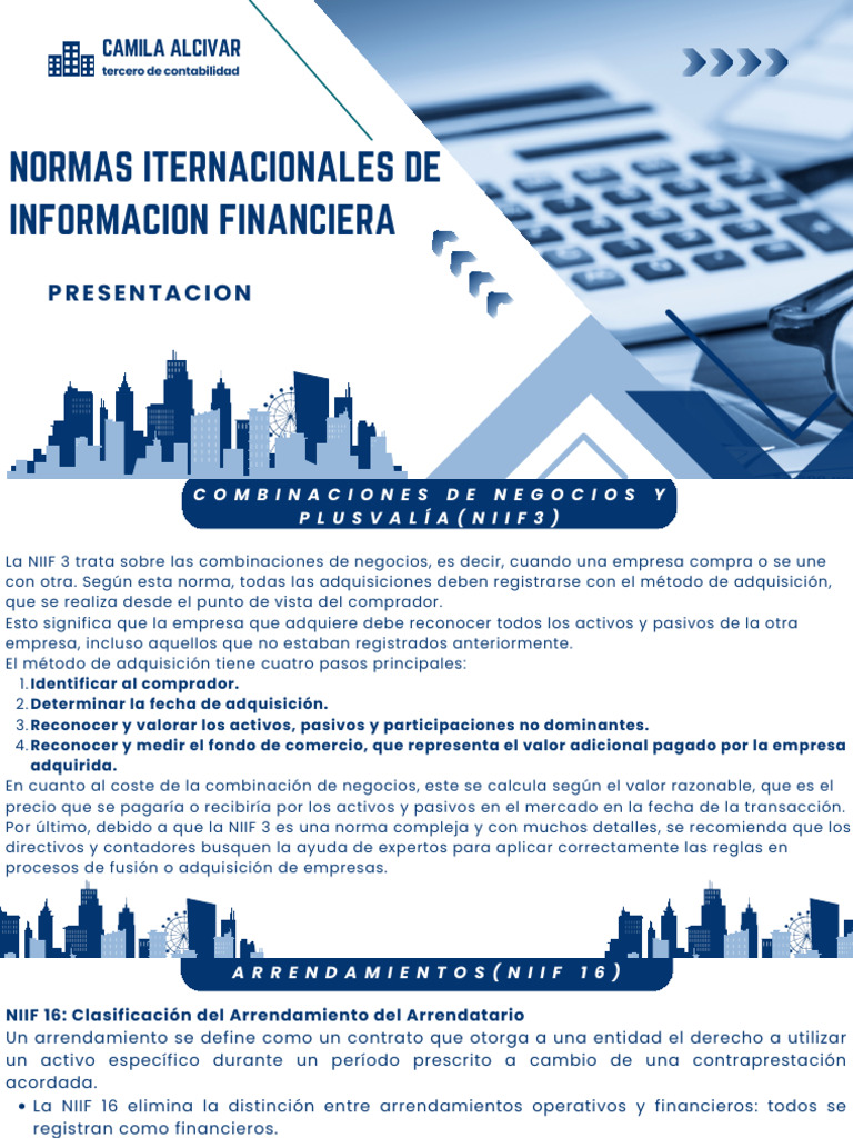 NIIF CONTABILIDAD 3 | PDF | normas internacionales de INFORMACION ...