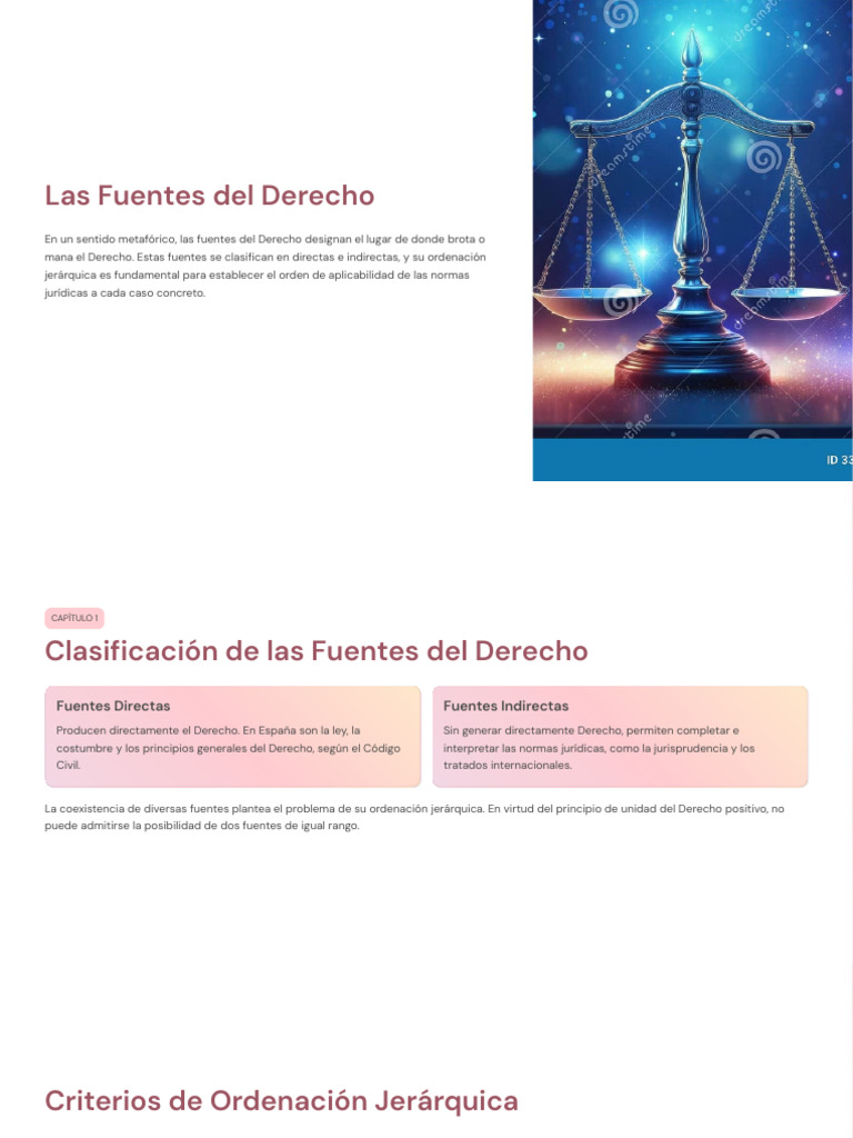 Las Fuentes Del Derecho | PDF | Fuentes del derecho | Cortes Generales