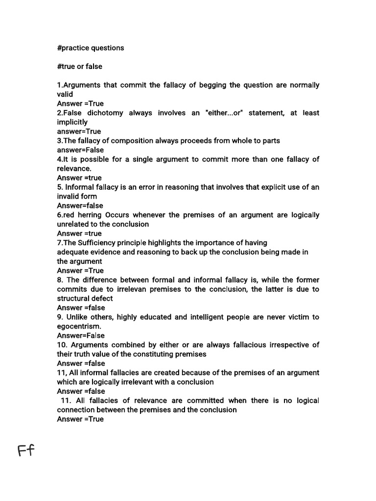 Logic Worksheet (2) - 260112 - 014906 | PDF | Fallacy | Argument