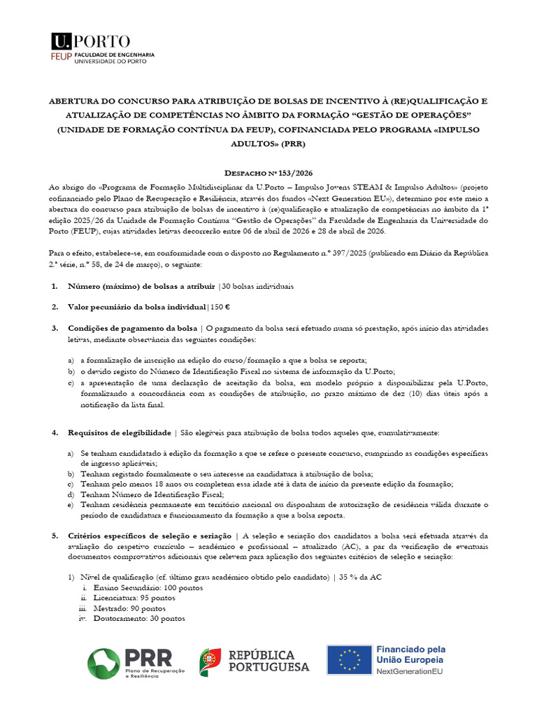 Bolsas FNCG 2025 26 GestaoOperacoes Signed | PDF | Diploma acadêmico
