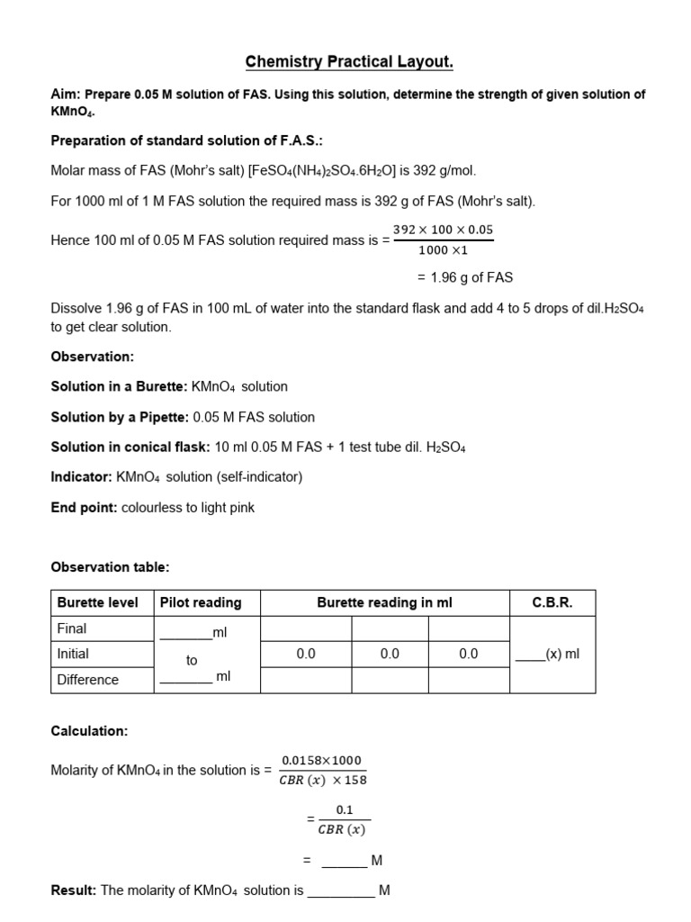 HSC Chemistry Practical Layout | PDF | Sodium Hydroxide | Enthalpy