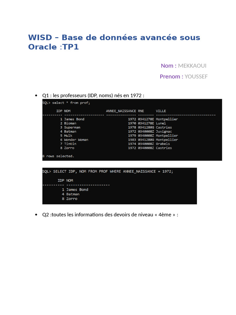 TP1 Bdav | PDF