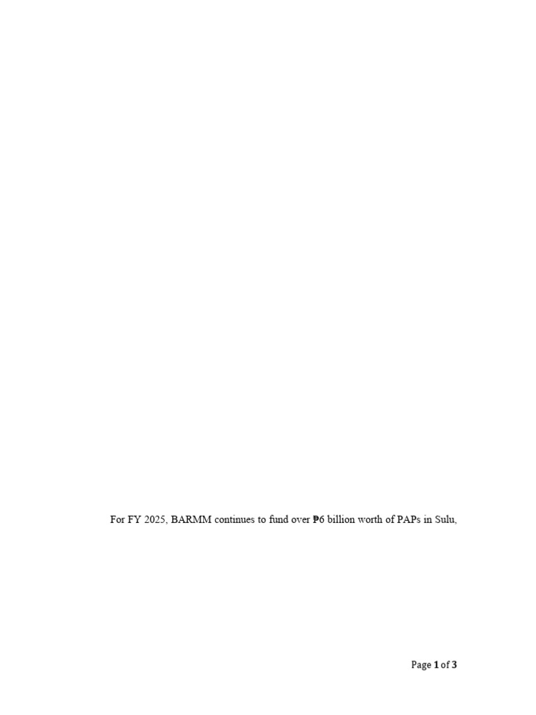 Updated Briefer Sulu EO91 1 | PDF | Government