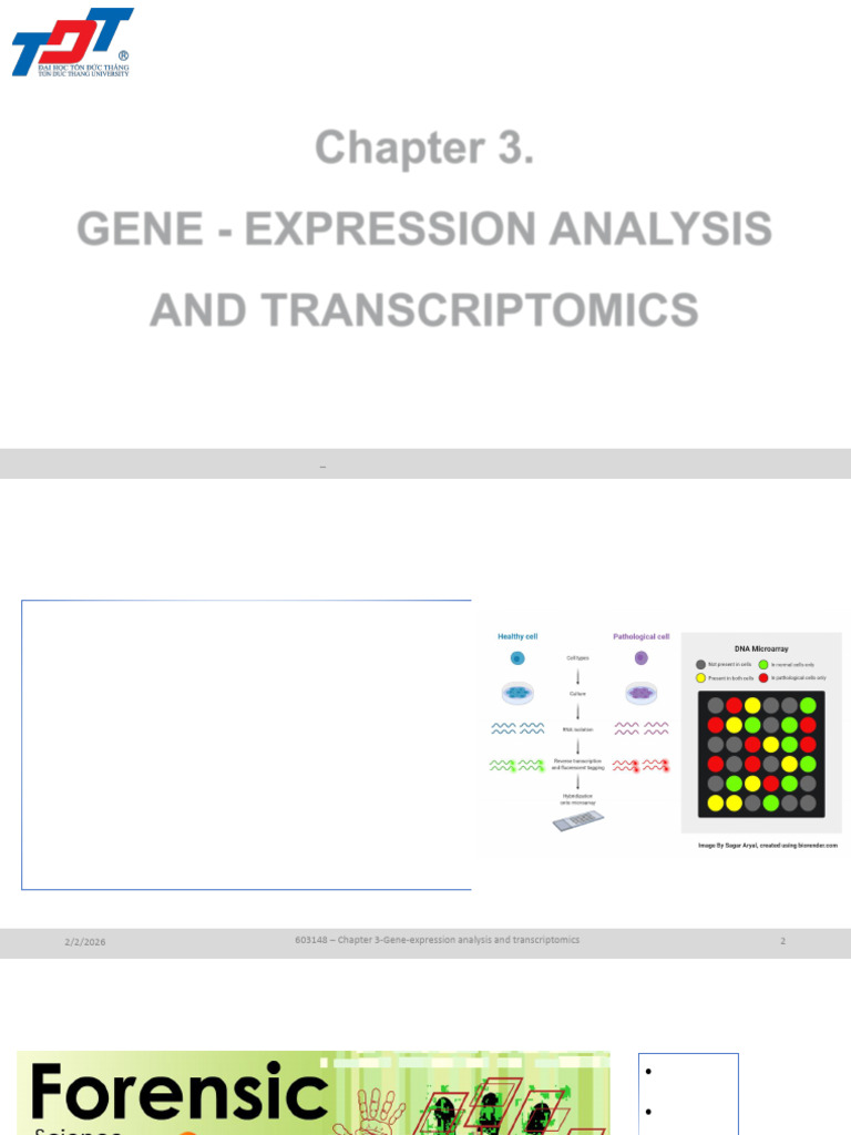 Chapter 3-Gene-expression Analysis and Transcriptomics-2 2 2026 | PDF ...
