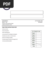 Kiribati Basic Education Maths Marking Scheme | PDF | Area | Mathematics