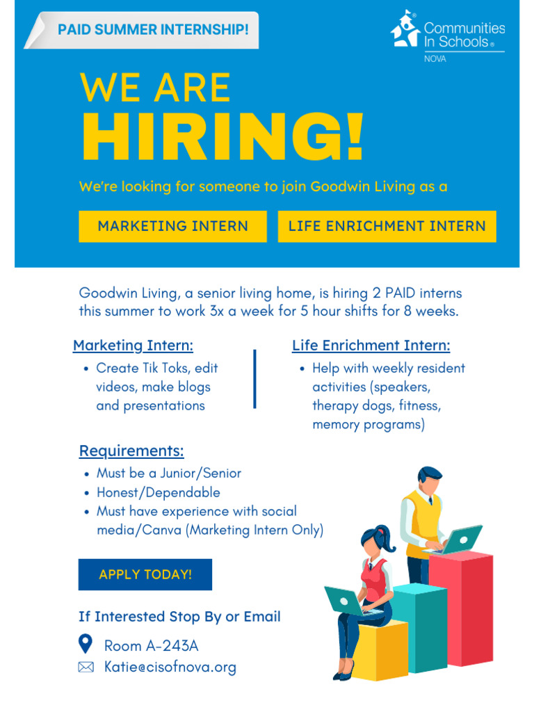 Goodwin House Summer Internship Flyer | PDF