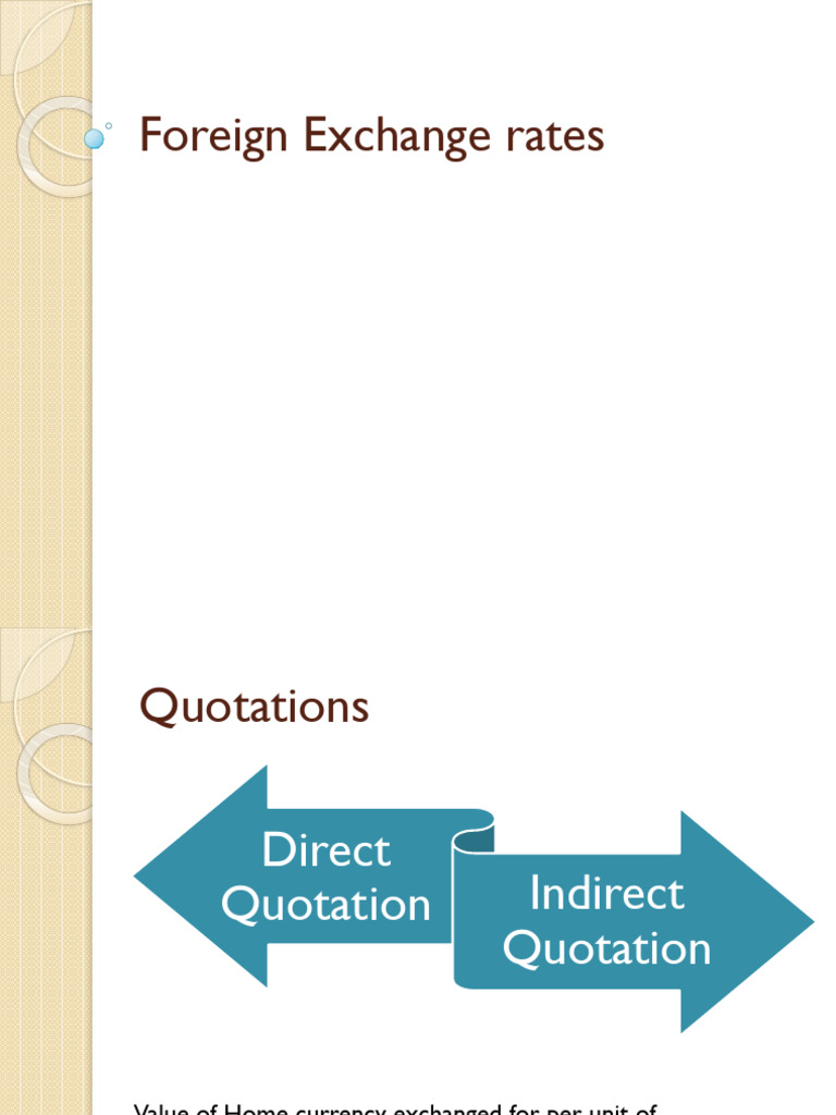 CHP - 2 Foreign Exchange Rates | PDF | Exchange Rate | Interest Rates