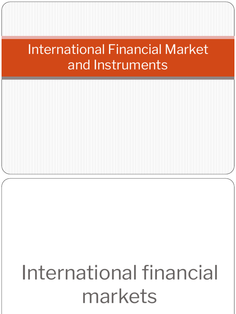 CHP - 7 International Financial Market Instruments | PDF | Bonds ...