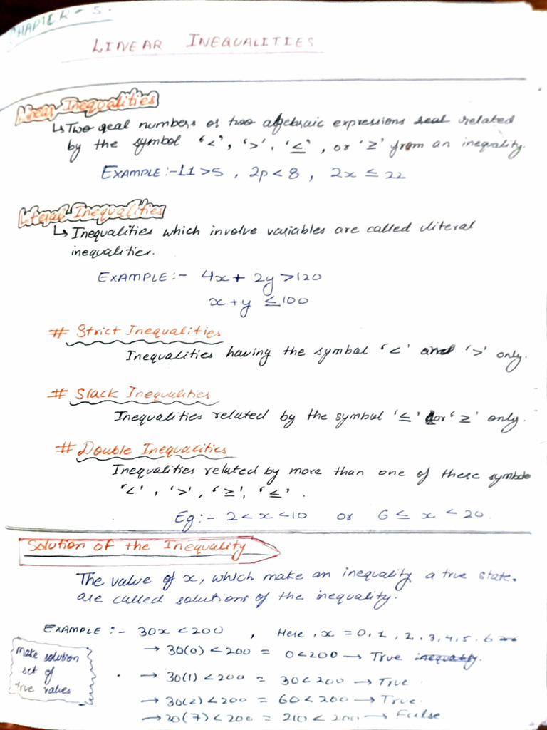 Class 11th Maths Chapter 5,6,7,8 Notes | PDF