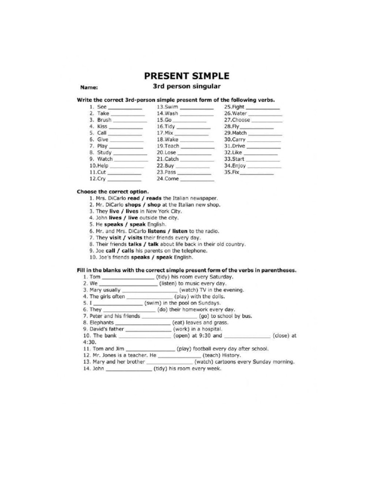 Practice Present Simple and Adv Time and Frequency 2025 | PDF