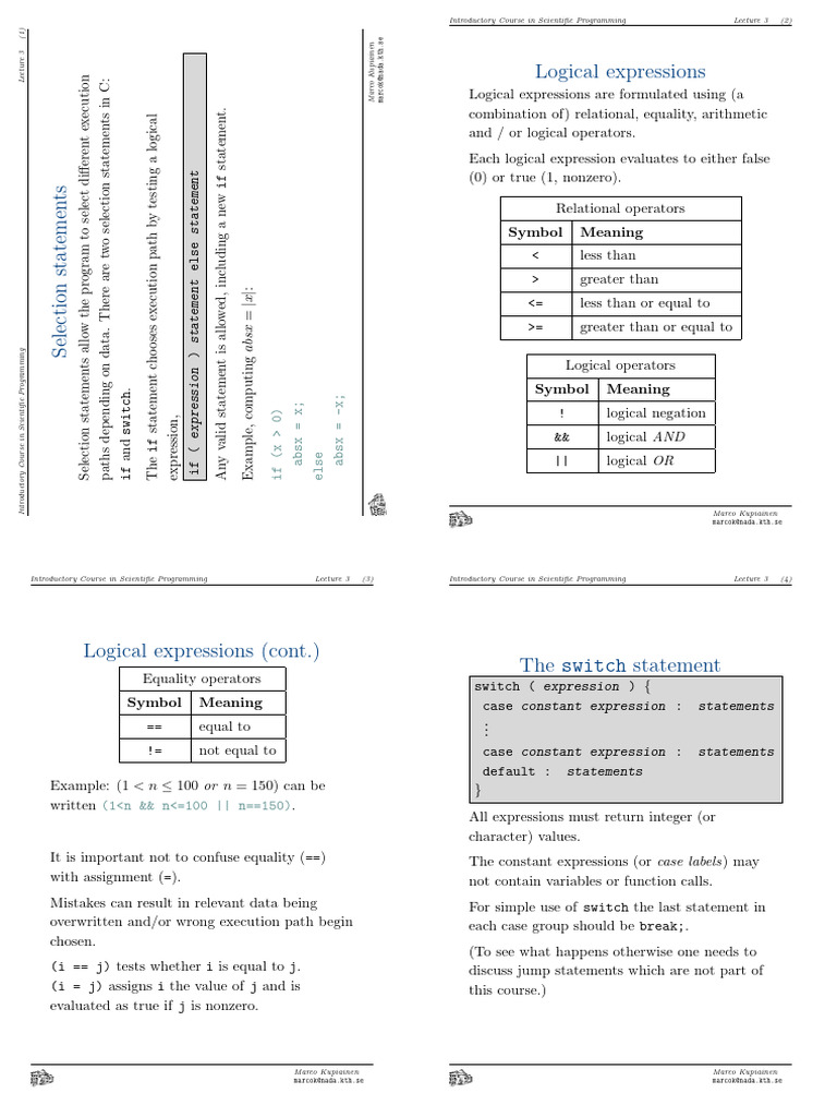 Branches and Loops | PDF | Logic | Computing