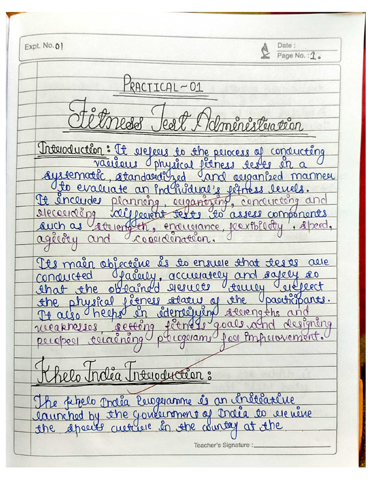 Practical 01 SAI Fitness Test | PDF