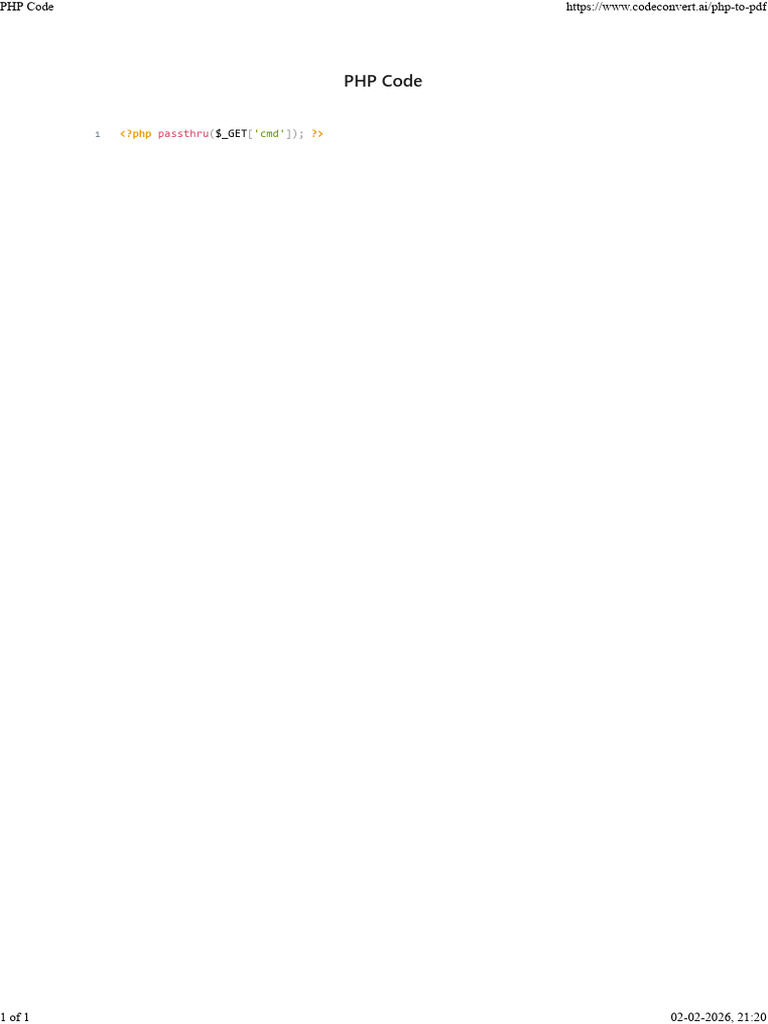 PHP Code | PDF