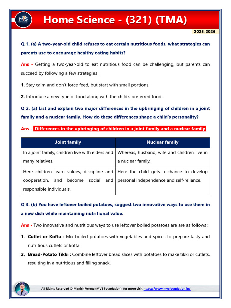 Home Science TMA (301) English | PDF | Diet (Nutrition) | Diet & Nutrition