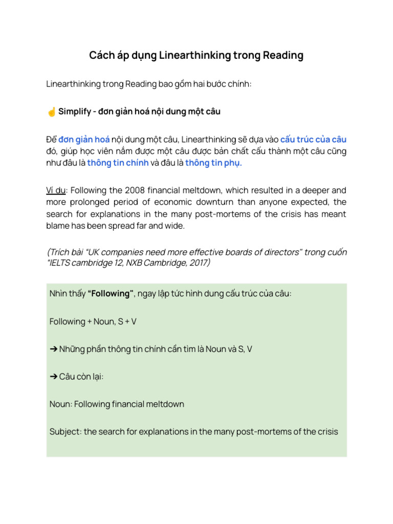 Linearthinking Trong Reading | PDF