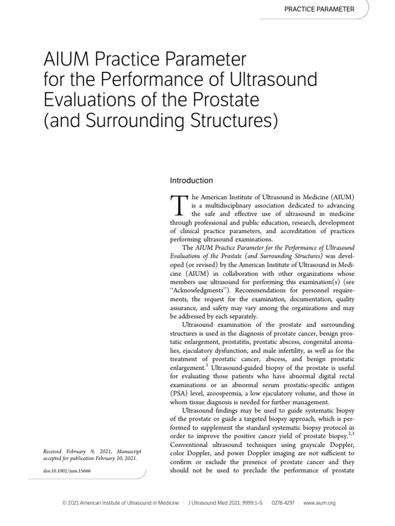 Prostate Aium | PDF | Medical Ultrasound | Prostate
