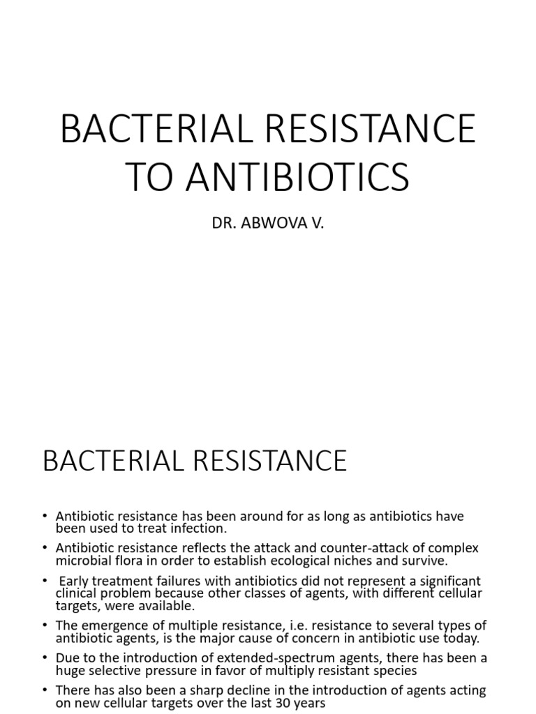 5.0 Bacterial Resistance To Antibiotics | PDF | Beta Lactamase ...