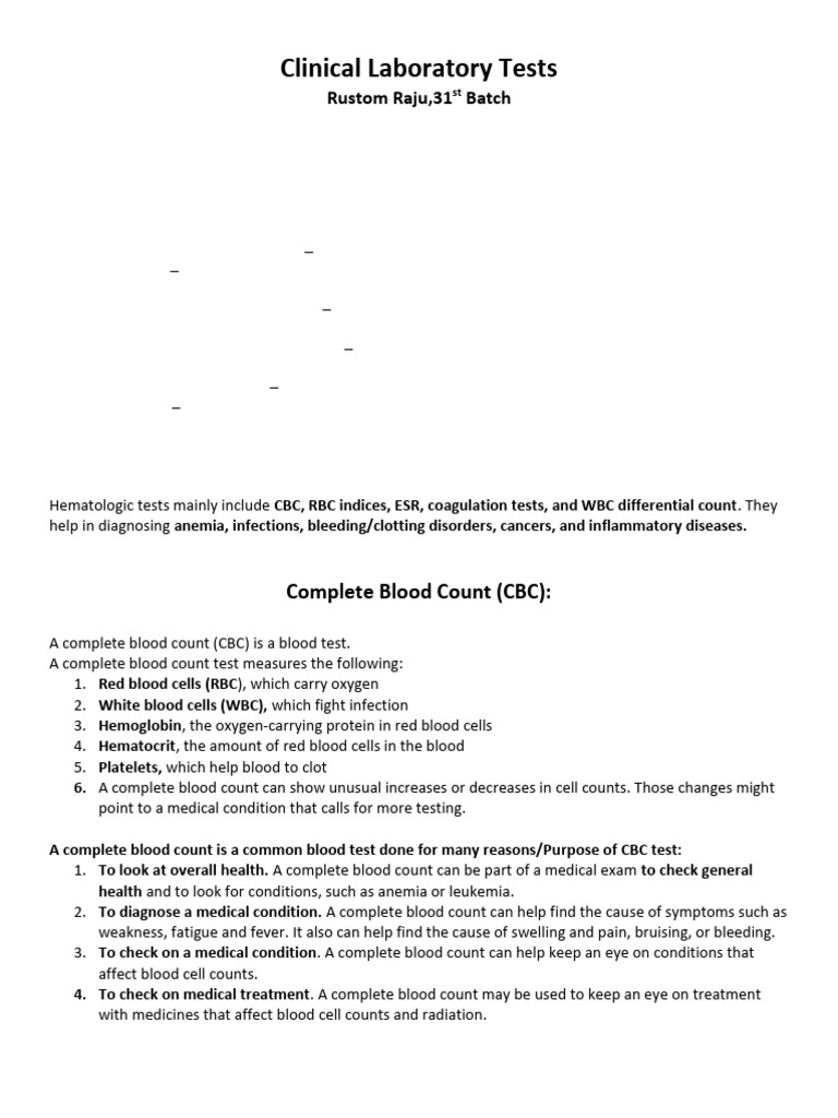 Clinical Laboratory Tests by Raju | PDF | Cholesterol | High Density ...