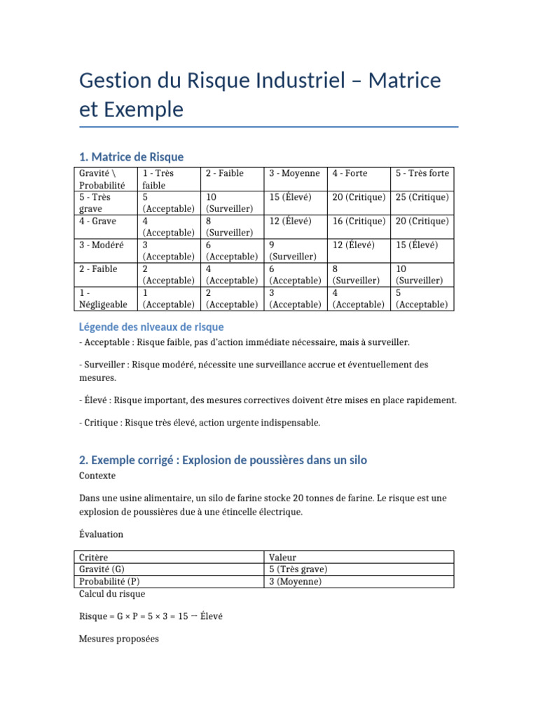 Gestion Du Risque Industriel | PDF